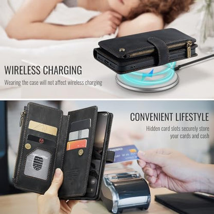 Google Pixel 10a 5G Wallet Case with Card Holder,Black - color: Black, size: Pixel 10a 6.3 Inch