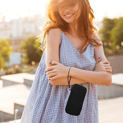 kwmobile Universal Phone Pouch Size XL - 6.7/6.8" - Neoprene Smartphone Pouch with Zip - Water-Repellent Mobile Phone Case - Sleeve in Black - color: black, size: XL - 6.7/6.8"
