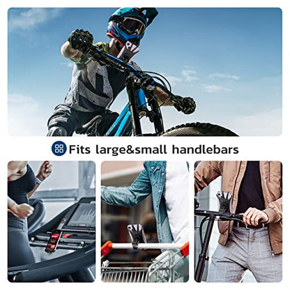 VUP Bike Phone Mount, Universal Bike Cell Phone Holder, 360° Rotatable, Silicone Bicycle Phone Mount Compatible with iPhone 15/14/13/Pro Max/Pro/mini/12/11/Xs/Max/Xr/X/7/8/Plus, 4.0''~6.7'' Cellphones