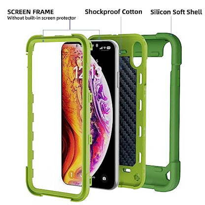 MARKILL Compatible with iPhone Xs Max Case 6.5 Inch with Ring Stand, Heavy-Duty Military Grade Shockproof Phone Cover with for iPhone Xs Max. Avocado - color: Avocado, size: iPhone XS Max 6.5"