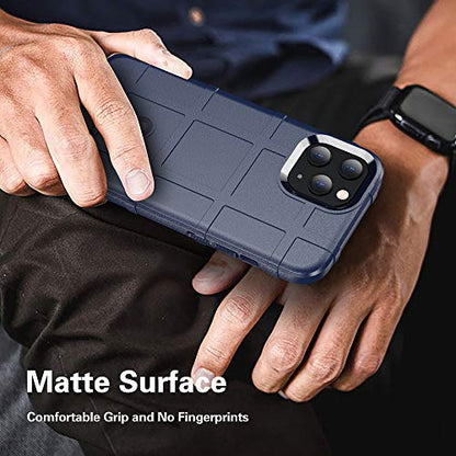 Rugged Shield TPU Thick Solid Armor Tactical Protective Case Compatible with iPhone 12 Pro Max (6.7 inches) - Navy Blue - color: Navy Blue, size: iPhone 12 Pro Max