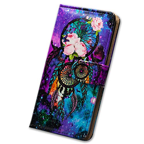 Bcov Case for Galaxy A54, Dream Catcher Galaxy Sky Leather Flip Phone Case Wallet Cover with Card Slot Holder Kickstand for Samsung Galaxy A54 5G - color: Dream Catcher Galaxy Sky