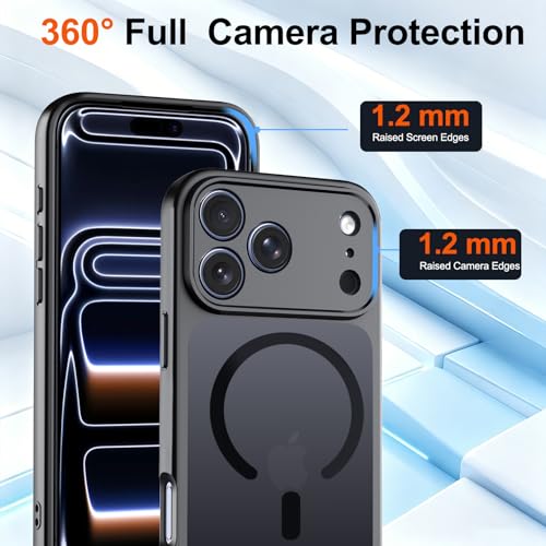 TZGZT Magnetic Case for iPhone 17 Pro Max, Compatible with MagSafe, Black - color: Black, size: iPhone 17 Pro Max