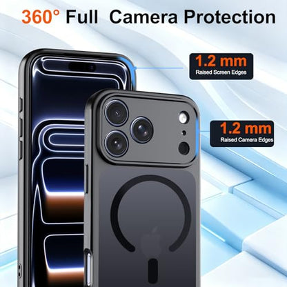 TZGZT Magnetic Case for iPhone 17 Pro Max, Compatible with MagSafe, Black - color: Black, size: iPhone 17 Pro Max