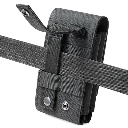 Urvoix Dual Cell Phone Holster, MOLLE Tactical Belt Pouch for 2 Phones | Dual-Pocket Utility Phone Bag for Power Bank, Cards & Keys, EDC Nylon Cell Phone Case for iPhone 17 Pro Max, 16/15/14 Pro Max - color: Double Pocket