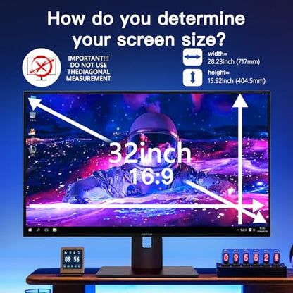 2 Pack Magnetic Hanging Computer Privacy Screen 32'' for 16:9 Aspect Ratio - color: 2 Pack Magnetic Hanging 32 Inch for 16:9