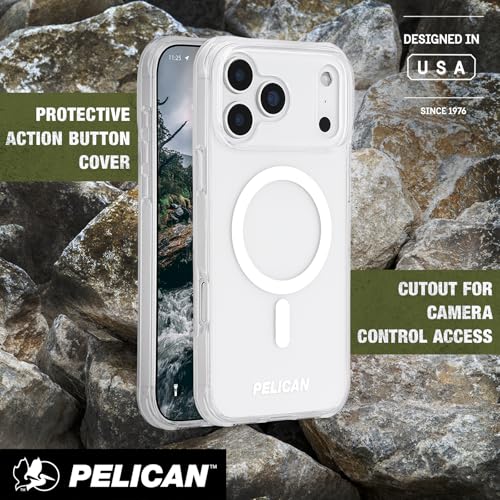 Pelican Ranger iPhone 17 Pro Max Case - MagSafe Phone Case - Clear | Rugged Magnetic Phone Case w/14ft Military-Grade Drop Protection - Anti-Scratch, Heavy Duty Phone Cover for iPhone 17 Pro Max - color: Clear - Pro Max, style: iPhone 17 Pro Max