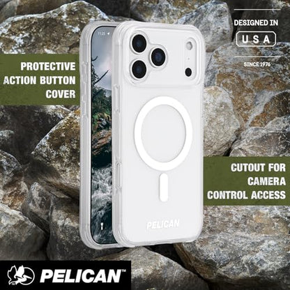 Pelican Ranger iPhone 17 Pro Max Case - MagSafe Phone Case - Clear | Rugged Magnetic Phone Case w/14ft Military-Grade Drop Protection - Anti-Scratch, Heavy Duty Phone Cover for iPhone 17 Pro Max - color: Clear - Pro Max, style: iPhone 17 Pro Max