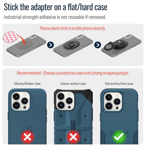 Bike Phone Mount Holder,Aluminum Bicycle Handlebar Stem Mini Phone Clamp - color: 【2nd Gen】Stem Mount-Black