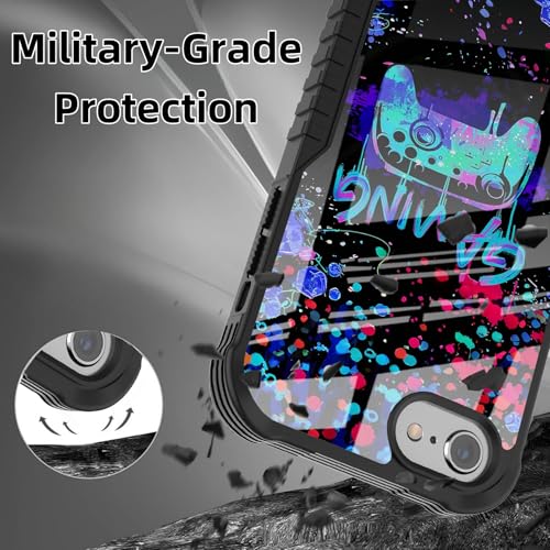 Protective Case Compatible with iPhone se 2022 2023 6/7/8 - Gaming | Hard PC Back Soft TPU Frame, Anti-Slip Shockproof, Stylish Printed Phone Cover Suitable for Men and Women - color: Gaming