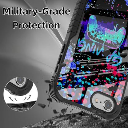 Protective Case Compatible with iPhone se 2022 2023 6/7/8 - Gaming | Hard PC Back Soft TPU Frame, Anti-Slip Shockproof, Stylish Printed Phone Cover Suitable for Men and Women - color: Gaming
