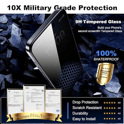 WSKEN Privacy Screen Protector for iPhone 14 Pro Max - [Auto-Dust Removal] Full Coverage Screen 2.5D Edge 28 Degree 10s HD Tempered Glass Film with Dust Clean Installing House 2022 5G,2 Pack - color: 2 Pack Privacy