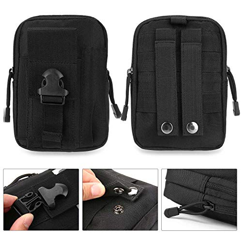 Tactical Waist Pouch EDC Molle Waist Bag Belt Phone Pouch Holster Purse Carrying Pouch for Smartphone, Tools - color: Red