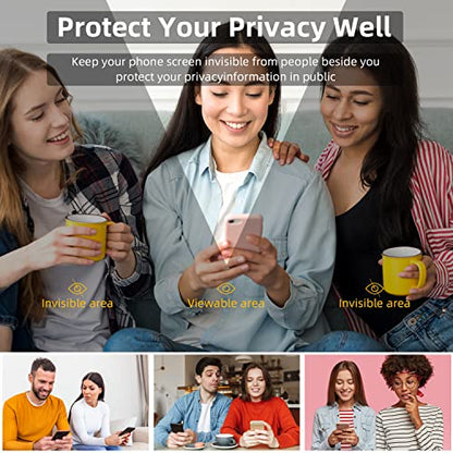 EGKimBa Privacy Screen Protector Compatible with iPhone 14 Pro Max, iPhone 16 Plus, 15 Plus, 6.7 inch Gradient Colorful Electroplated Anti-Spy Anti-Blue Light Tempered Glass - size: iPhone 14 Pro Max, 15 Plus, 16 Plus