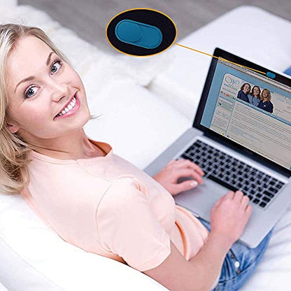 CloudValley Laptop Camera Cover Slide, Metal 0.023 Inch Ultra-Thin, 2 Pack - color: Blue-2 Pcs
