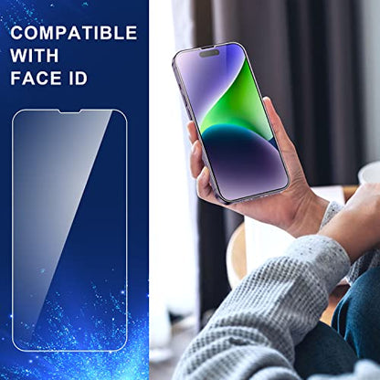 ImpactStrong 3-Pack Shatterproof Tempered Glass Screen Protector for iPhone 14 Pro [Easy Installation Frame] [Bubble Free] [9H Hardness] [Full Coverage] Case Friendly, 6.1 Inch - size: iPhone 14 Pro