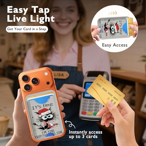 Compatible with Magsafe Wallet Magnetic Card Holder - Grey Funny Skull Phone Wallets for Women Teen Girls Cute for iPhone 17/16/15/14/13/12 Series Slim for Apple Mag RFID Magnet,Fit 3 Cards - color: Grey Funny Skull