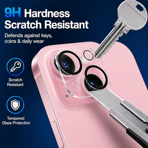 Camera Lens Protector for iPhone 15/iPhone 15 Plus- 3 Pack - size: iPhone 15/15 Plus