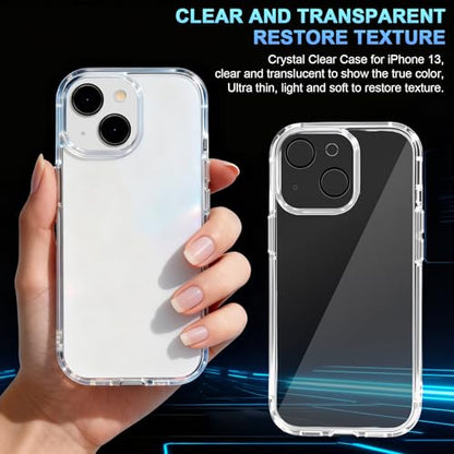 Crystal Clear Case, Transparent Shockproof Protective Phone Case Soft Silicone Slim Cover with Camera Protection - color: Transparent, size: 13mini