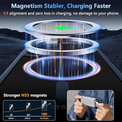 Hensinple for Samsung Galaxy S22 Ultra Case Magnetic, Galaxy S22 Ultra Phone Case [Compatible with Magsafe] Wireless Charging Translucent Back Shockproof Cover Case6.8 Inch, Blue - color: Blue-S22 Ultra, size: Galaxy S22 Ultra 6.8 inch