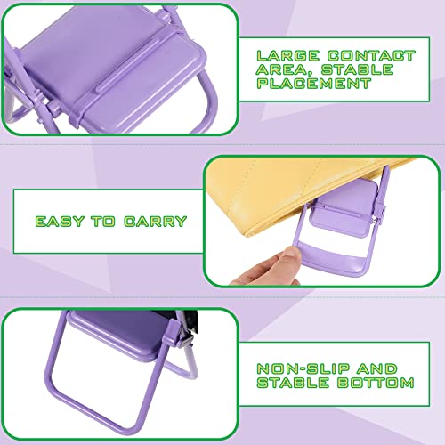 Flutesan 7 Pack Mini Folding Chair Phone Holder Funny Cell Phone Stand - color: Multi, size: M