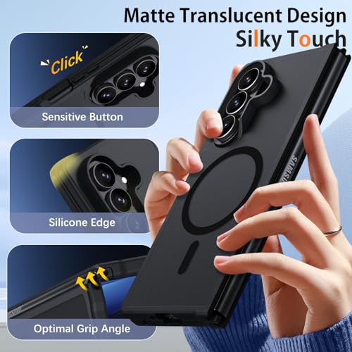 DUEDUE for Samsung Galaxy Z Fold 7 Case Magnetic[Compatible with MagSafe], Dual Layer Anti-Scratch Shockproof Cover Slim Full Protective Phone Case for Galaxy Z Fold 7 8", Black - color: Black