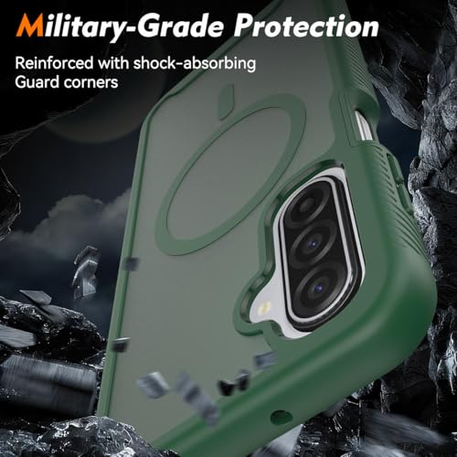 Magnetic Phone Case for Samsung Galaxy A37 / A36 /A56, Army Green - color: Army Green