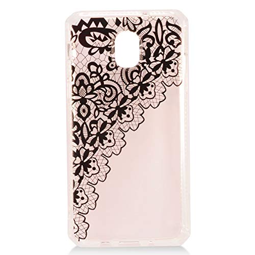 For Samsung Galaxy J7 (2018), J7 Refine, J7 Star, J7V 2nd Gen. SM-J737 - Slim Image Flexible TPU Air Cushion Bumper Case - Black Laces - color: AC1 - Black Laces