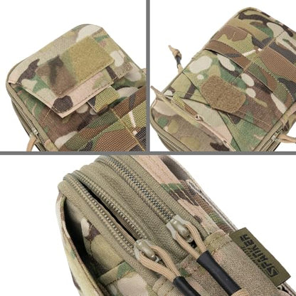 EXCELLENT ELITE SPANKER Tactical Molle EDC Pouch with Cellphone Pouch - color: Multicam