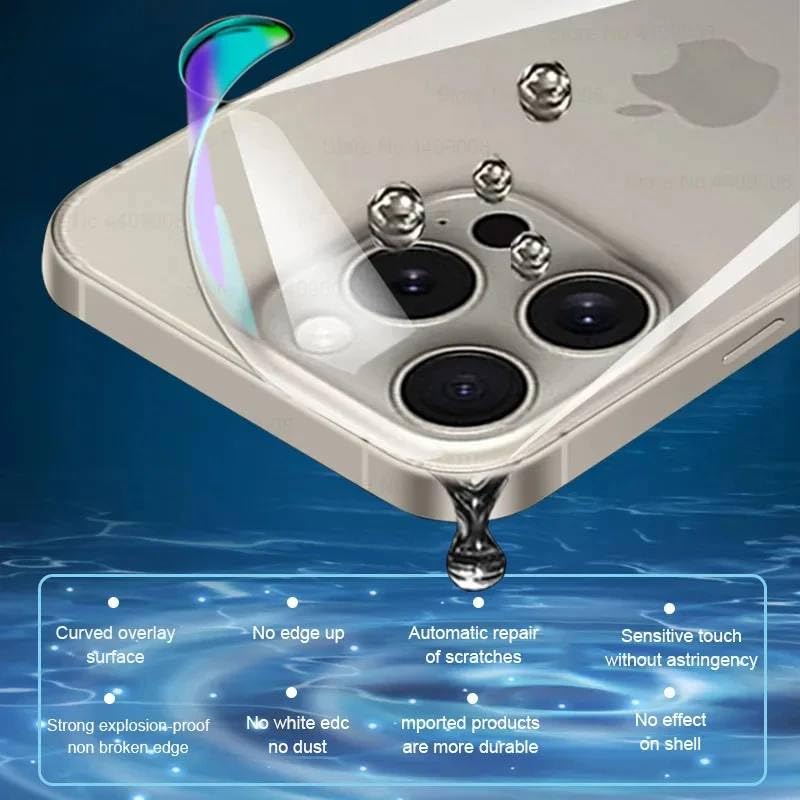 Screen Protector Hydrogel Film for iPhone, 4-Pack Front and Back Full Coverage, Compatible with iPhone 17, 16, 15, 14, Pro Max, Air Plus Models (For iPhone 17 Pro Max) - size: For iPhone 17 Pro Max