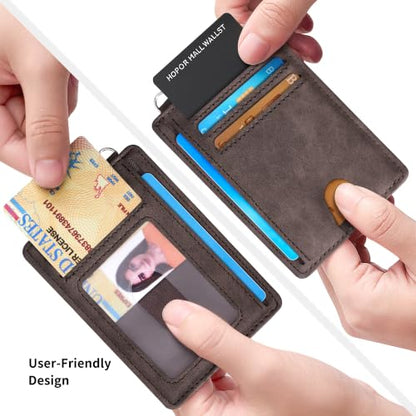 Mayski Slim Wallet, Credit Card Holder for Women, Minimalist Front Pocket RFID Blocking Card Cases, Small Wallet Women Men(MF Coffee) - color: MF Coffee