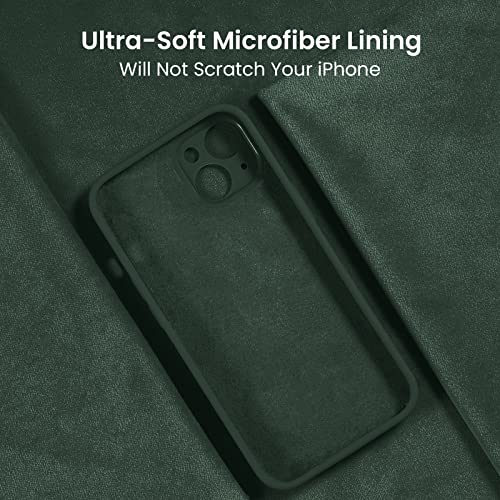 FireNova Designed for iPhone 13 Case, Silicone Upgraded [Camera Protection] Phone Case, Soft Anti-Scratch Microfiber Lining Inside, 6.1 inch, Alpine Green - color: Alpine Green, size: Iphone 13