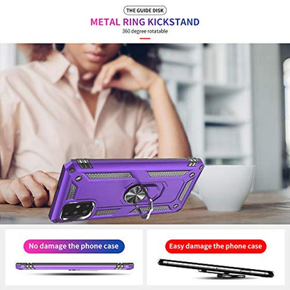 Samsung A71 5G Case, A71 5G Phone Case with Screen Protector, Military Grade Protective Cases with Ring for Samsung Galaxy A71 5G (Purple) - color: Samsung Galaxy A71 5G Case Purple