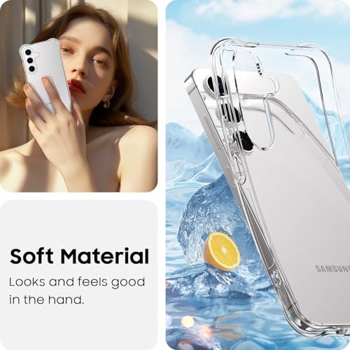 for Galaxy S25 Plus Case, Ultra [Slim Thin] Flexible Scratch Resistant Clear TPU Gel Rubber Soft Skin Silicone Protective Phone Case Cover for Samsung Galaxy S25 Plus (Clear) - size: S25 Plus