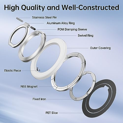 SYNCWIRE for MagSafe Phone Grip, Magnetic Phone Ring Holder - color: White