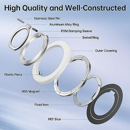 SYNCWIRE for MagSafe Phone Grip, Magnetic Phone Ring Holder - color: White