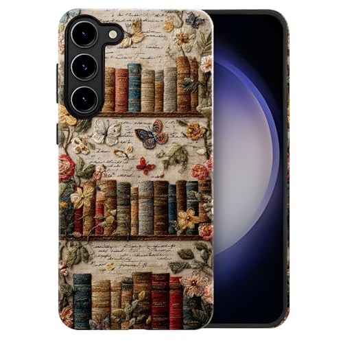 Compatible with Samsung Galaxy S23 Case,Glossy Case All-Round Protection Shockproof Anti-Scratches TPU Cover,Cases for Man Woman-Antique Bookshelf - color: Antique Bookshelf, size: Galaxy S23