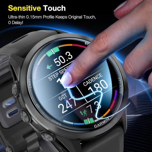 LK 6 Pack for Garmin Forerunner 970 46mm Screen Protector, TPU Film - size: Garmin forerunner 970