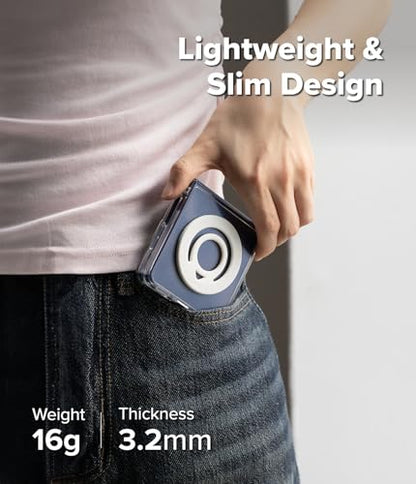 Ringke Dual Magnetic Silicone Ring [Compatible with MagSafe] Phone Grip, Dual-Sided Powerful Magnet, Lightweight (0.04 lb) & Super Slim (0.13 in) Soft Holder for iPhone, Galaxy, Pixel - White - color: White
