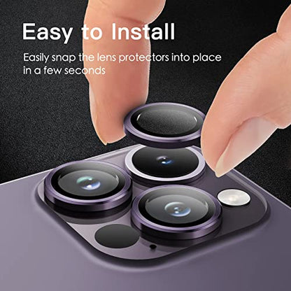 JETech Camera Lens Protector for iPhone 14 Pro/14 Pro Max, Deep Purple - color: Deep Purple