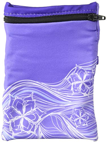 Sprigs Wrist Wallet Running Wristband Pocket for Keys Cards Cash ID Phone - color: Purple Surf