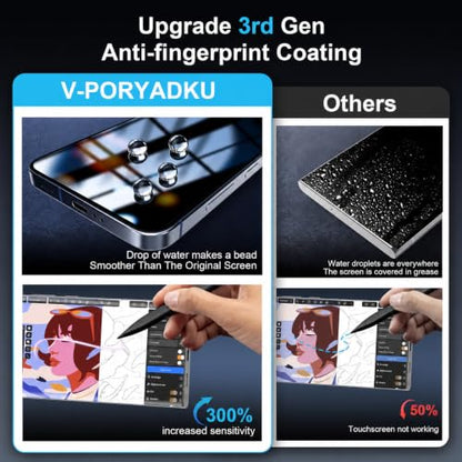 3 Pack for Samsung Galaxy S24 Plus / S25 Plus Privacy Screen Protector - size: 6.70 inch