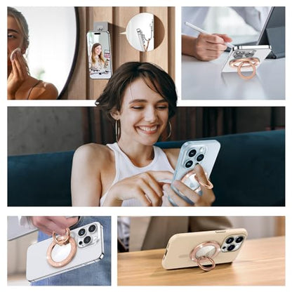 Syncwire Magnetic Phone Grip for MagSafe,Sparkle Ring Holder,Glitter Silver - color: Rose Gold
