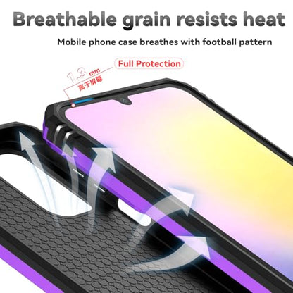 for Samsung Galaxy A17 / Galaxy A26 5G Case, with Slide Camera Cover HD Screen Protector [Military Grade Drop Tested] Ring Holder Kickstand Protective Phone Case for Samsung Galaxy A17, Purple - color: Purple w/ Slide Camera 2nd gen. Military Grade