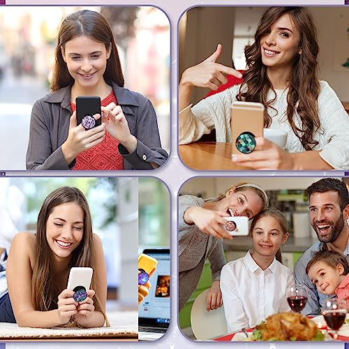 Honoson 9 Pcs Cell Phone Grip Holder Collapsible Holder, Mermaid 3 - color: Mermaid Style