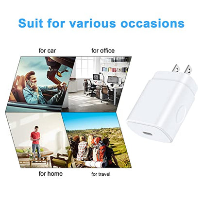25W Samsung Fast Charging Block Android Phone Charger USBC Wall Outlet Plug - color: White