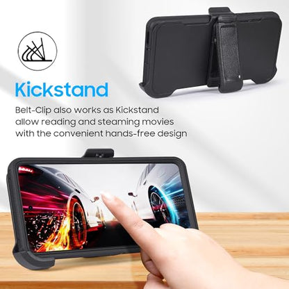 Compatible for Samsung S26 Rugged Case with Belt Clip Holster & Built-in Screen Protector, Heavy-Duty Full-Body Shockproof Cover, Military-Grade Protective Phone Case (Pro) - color: Pro