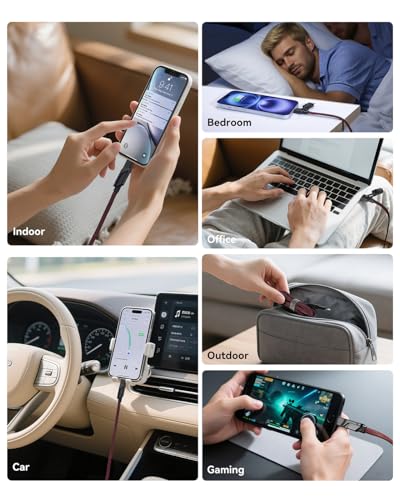 Miger 240W 4 in 1 Charging Cable,6FT USB C to Lightning Cable Fast Charging