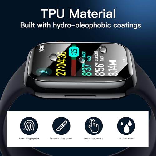 JETech TPU Screen Protector for Apple Watch Series 11/10 46mm, 3-Pack - size: Apple Watch Series 11/10 46mm