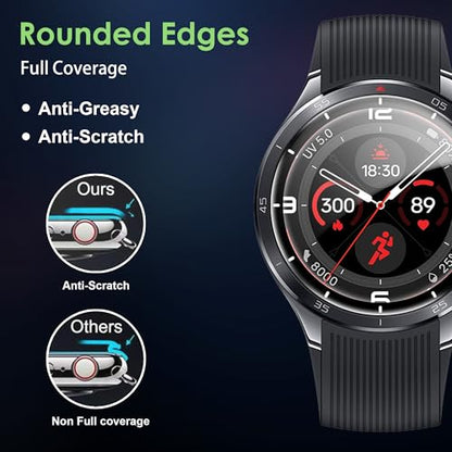 Compatible for OnePlus Watch 3 43mm screen protector, Anti-Scratch 3D Full Screen Coverage flim, Case Friendly, HD Ultra, 3 PACK - size: Watch 3 43mm